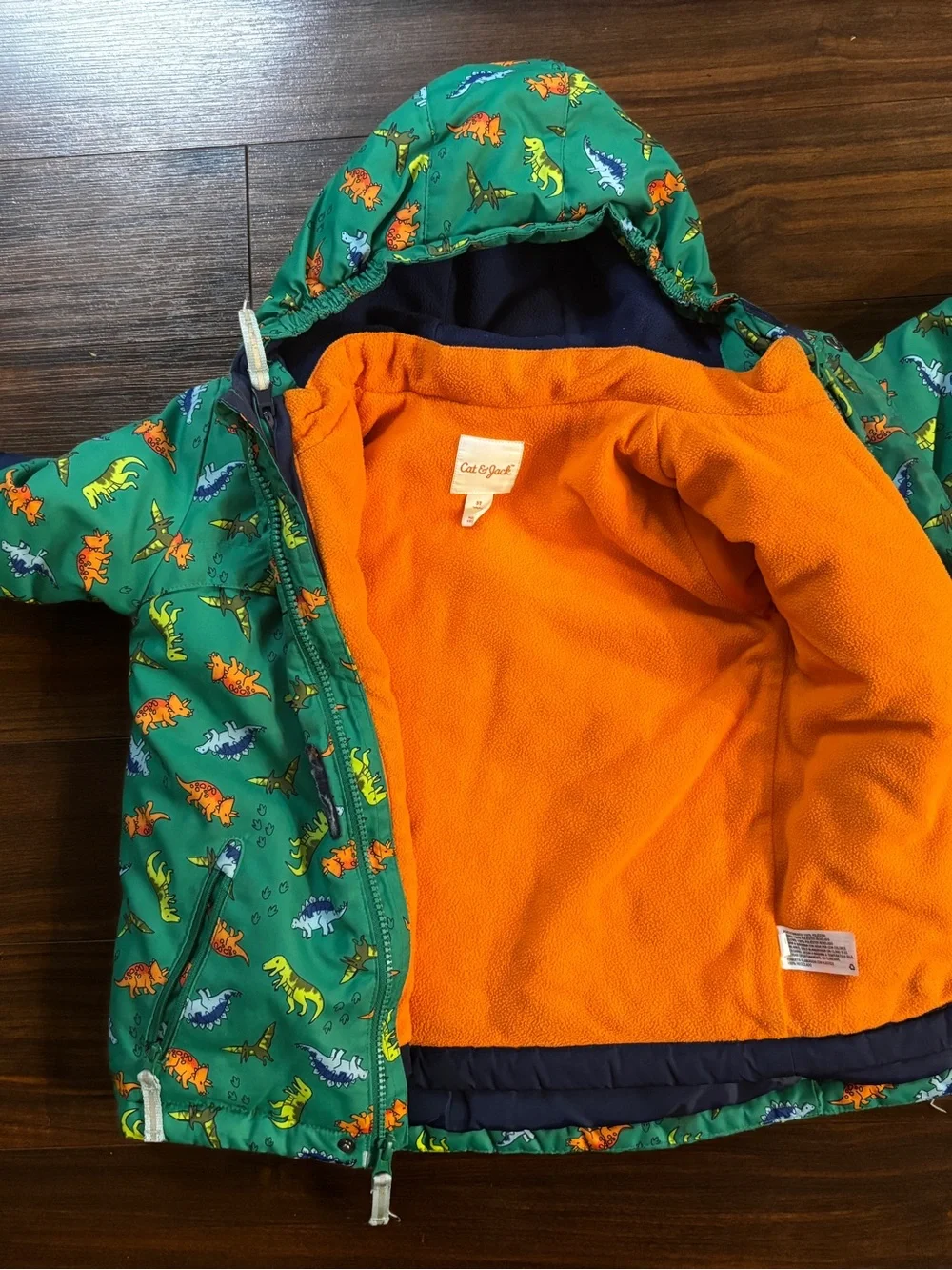 Cat&Jack Jack boys dinosaur winter 2 in 1 jacket 5T